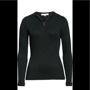 NWT Vince ribbed half zip mock neck sweater small